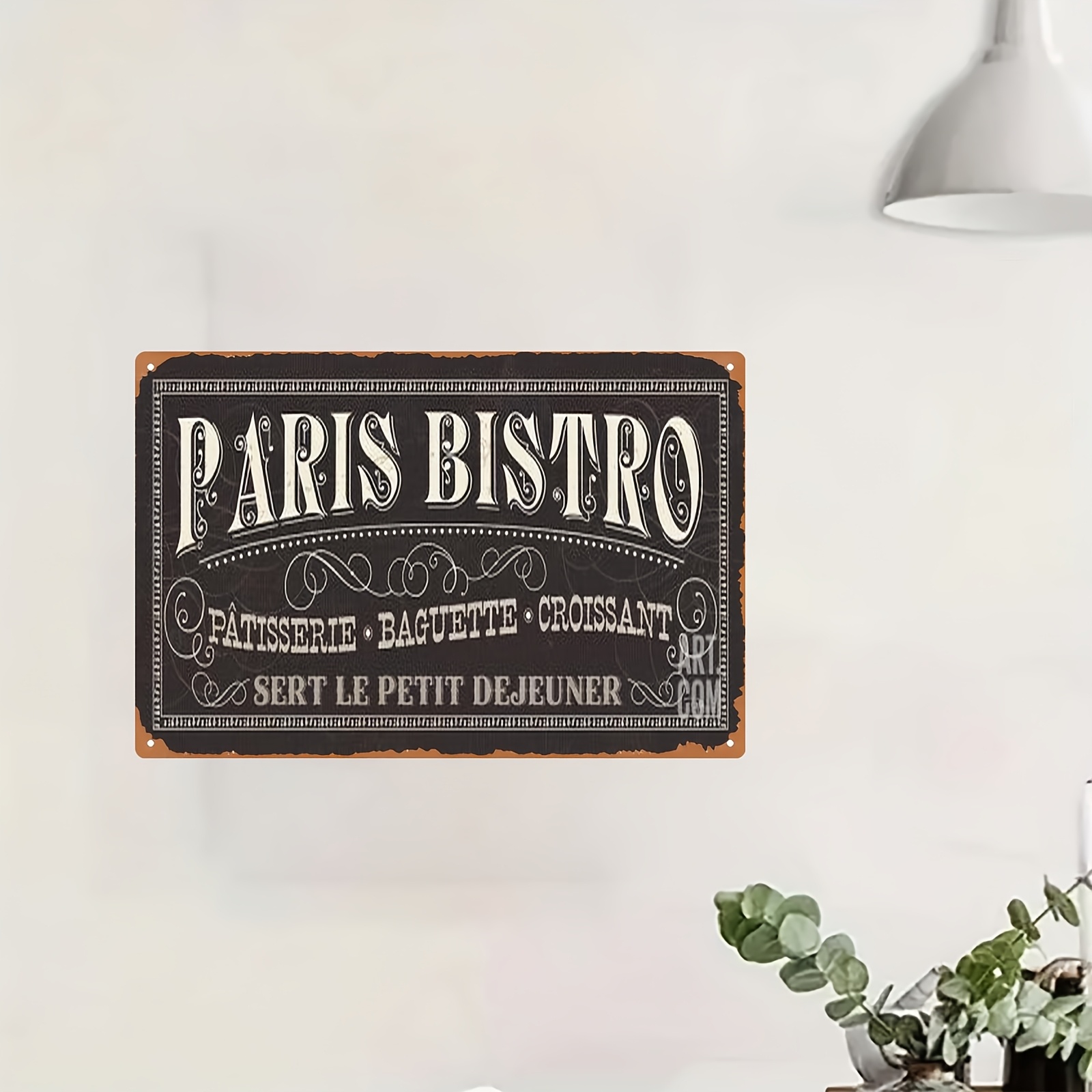 Home Office Or - Vintage Paris Bistro Metal Sign -