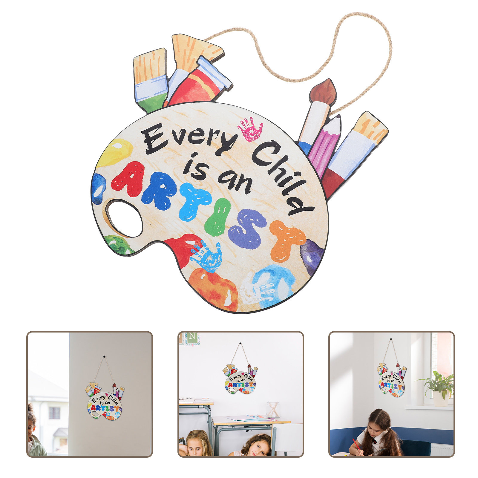 Wooden Classroom Wall Sign – C - Home Office Or 评论和价格
