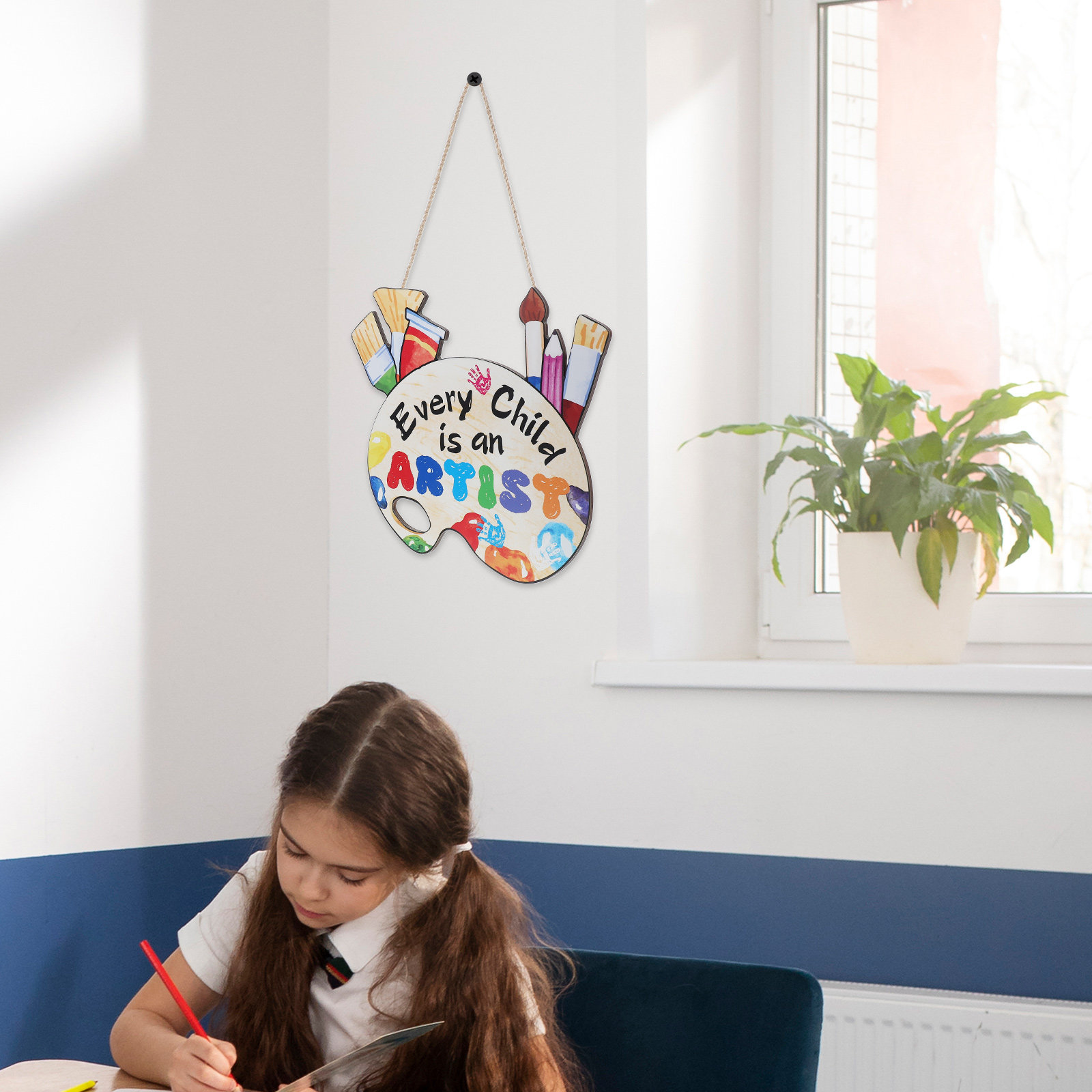 Wooden Classroom Wall Sign – C - Home Office Or 评论和价格