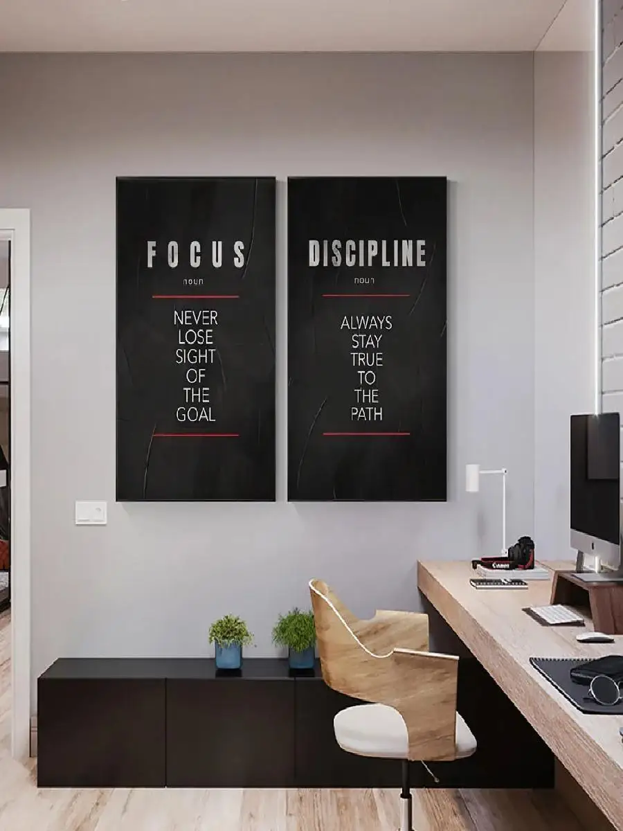 Believe Discipline and Focus D - Home Office Room Inspiration 评论和价格