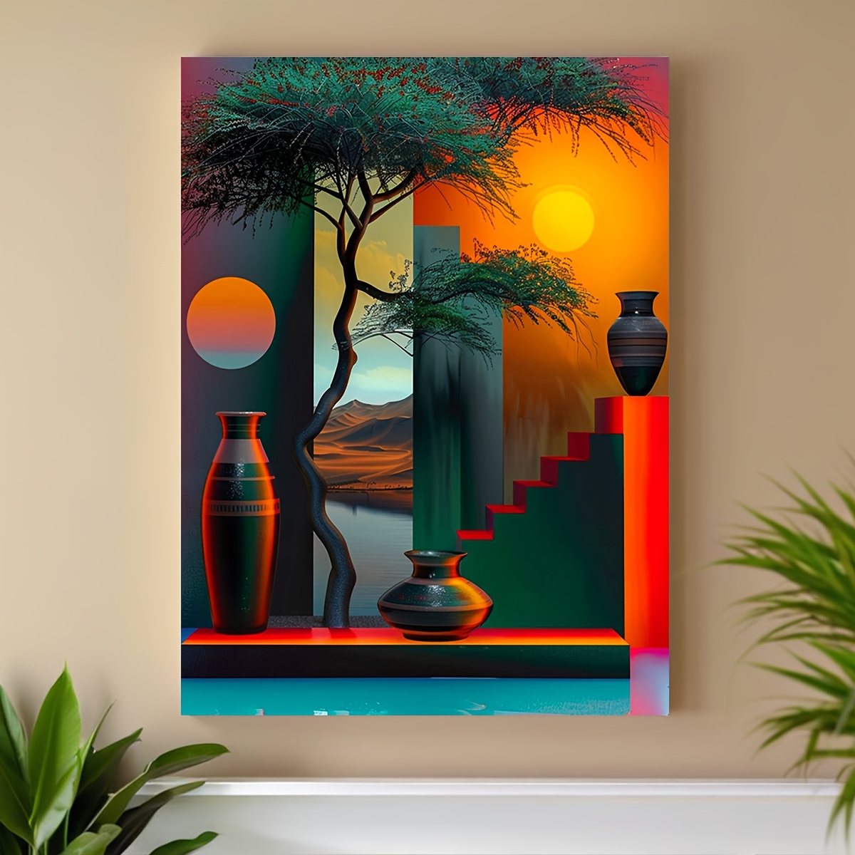 2D Flat, 1pc Canvas Art| Abstr - Home Office Room Inspiration 评论和价格