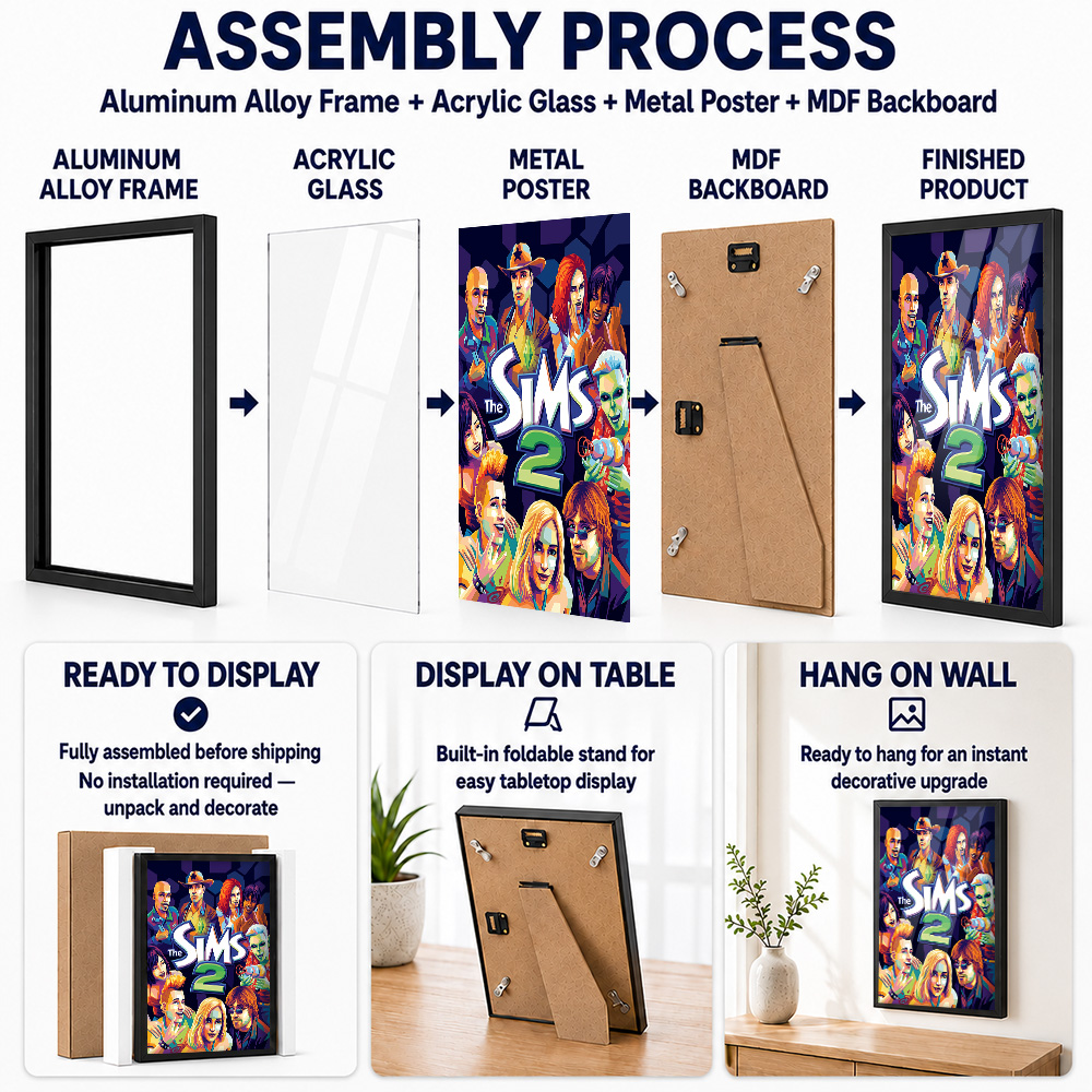 The Sims Metal Posters With Al - Home Office Room Inspiration 评论和价格
