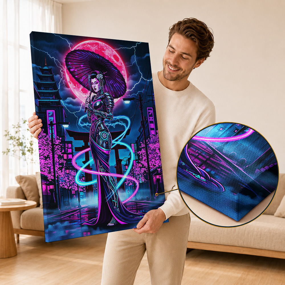 Cyberpunk Canvas Print Poster  - Home Office Or 评论和价格