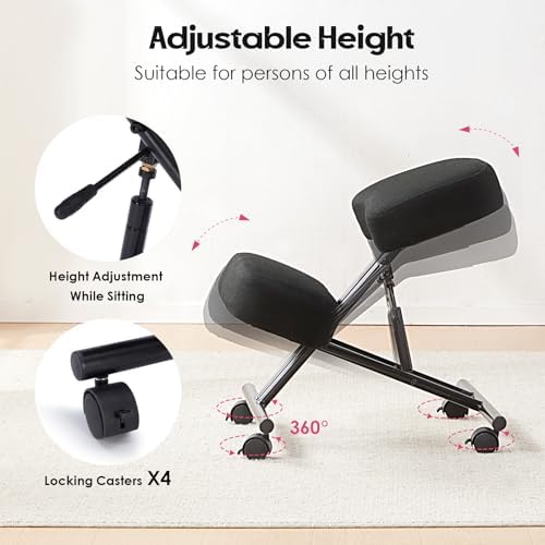 Kneeling Chair Linen Ergonomic - Ergonomic Office Chair 评论和价格